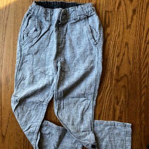 GUC H&M Linen/cotton heathered gray pants 7-8y